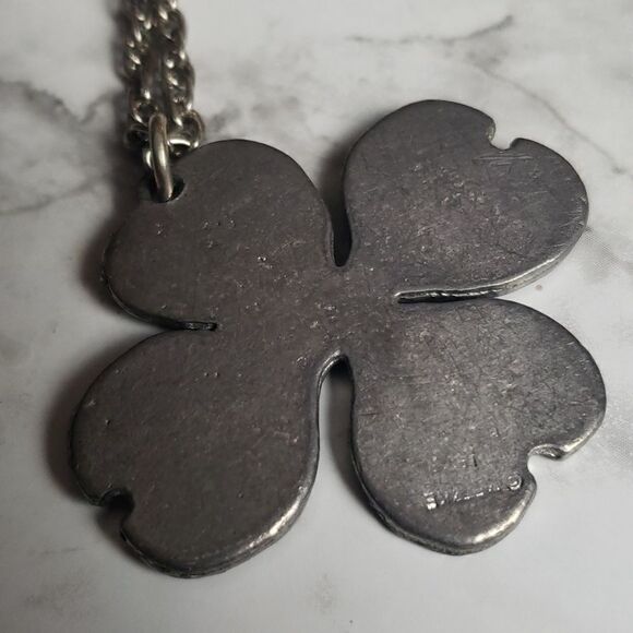 Vintage Metzke Sterling Silver Flower Necklace - Picture 4 of 8